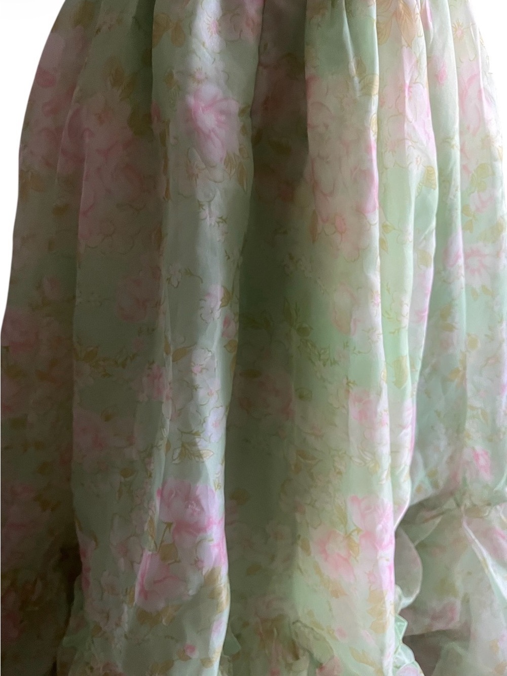 SELKIE THE RITZ DRESS LIGHT GREEN FLORAL SIZE L - Picture 6 of 8